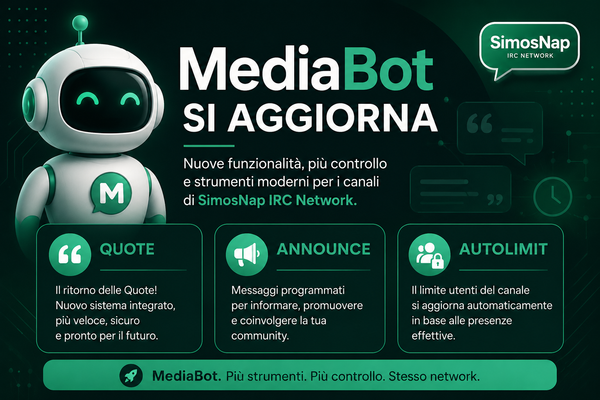 MediaBot si aggiorna: tornano le Quote, arrivano Announce e AutoLimit