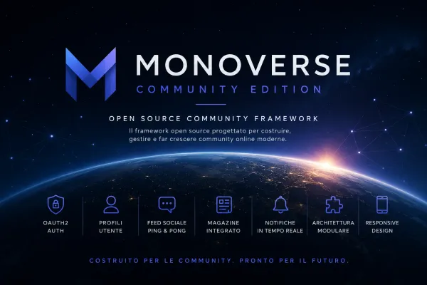 Monoverse diventa pubblico: disponibile la prima beta della Community Edition